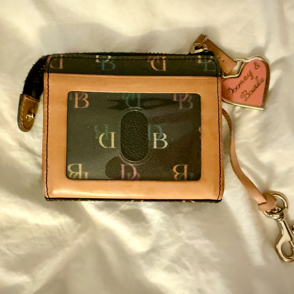 Vintage Dooney & Bourke Wallet Multicolor Monogram Rainbow Zip Y2K Leather New